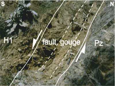 Holocene shear zone, Rodia Fault